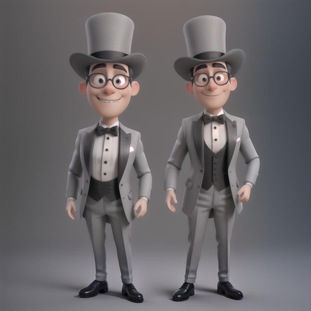  Gray monkey with tuxedo and top hat hyperrealistic, full body, detailed clothing, highly detailed, cinematic lighting, stunningly beautiful, intricate, sharp focus, f/1. 8, 85mm, (centered image composition), (professionally color graded), ((bright soft diffused light)), volumetric fog, trending on instagram, trending on tumblr, HDR 4K, 8K