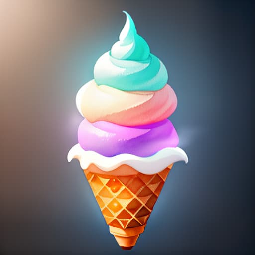  Draw an ice cream with one ball, in a conical waffle cone, in the style of cartoons., (Watercolor painting) soft colors ,fluid strokes ,transparent layers hyperrealistic, full body, detailed clothing, highly detailed, cinematic lighting, stunningly beautiful, intricate, sharp focus, f/1. 8, 85mm, (centered image composition), (professionally color graded), ((bright soft diffused light)), volumetric fog, trending on instagram, trending on tumblr, HDR 4K, 8K