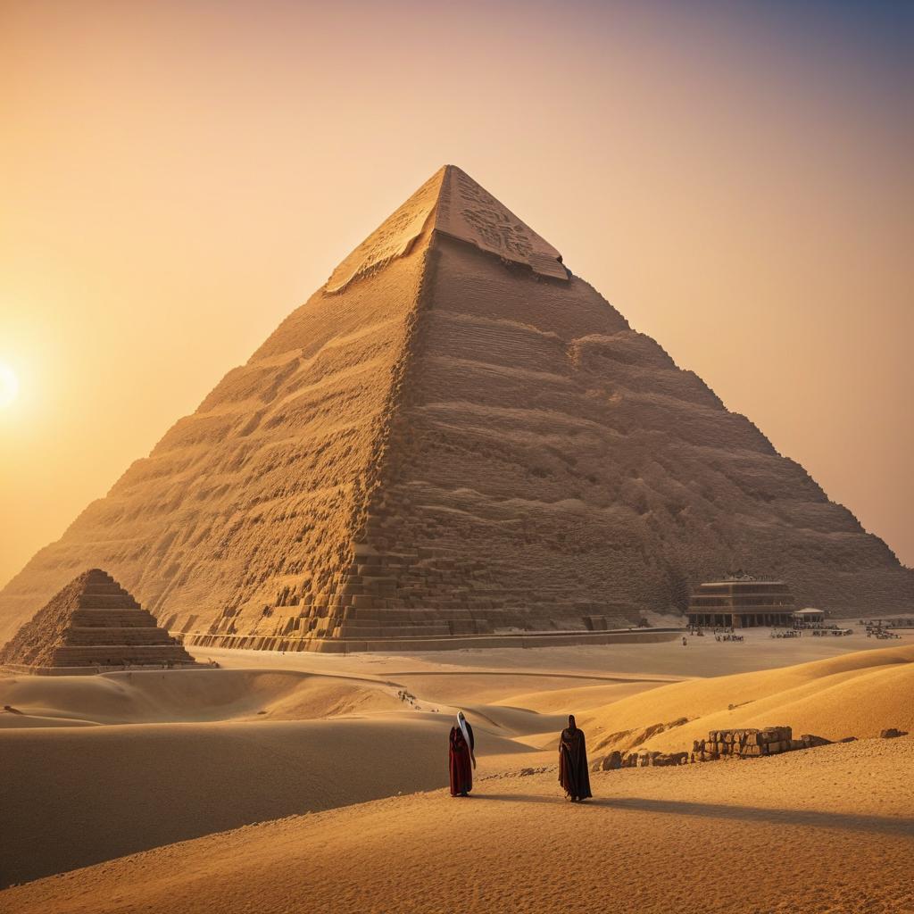  Egypt, real photo, Cairo, sunset, evening, view of the pyramid of Cheops, desert, beauty hyperrealistic, full body, detailed clothing, highly detailed, cinematic lighting, stunningly beautiful, intricate, sharp focus, f/1. 8, 85mm, (centered image composition), (professionally color graded), ((bright soft diffused light)), volumetric fog, trending on instagram, trending on tumblr, HDR 4K, 8K