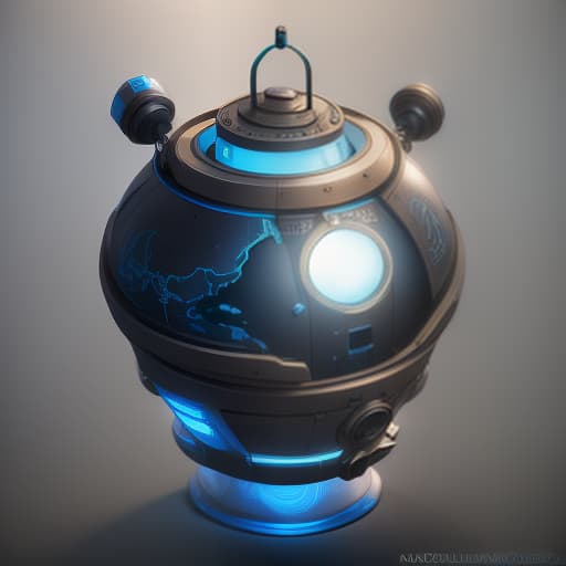  Round robot lantern blue., Overland fantasy woodland map, such as a map, a font that is modern and easy to read hyperrealistic, full body, detailed clothing, highly detailed, cinematic lighting, stunningly beautiful, intricate, sharp focus, f/1. 8, 85mm, (centered image composition), (professionally color graded), ((bright soft diffused light)), volumetric fog, trending on instagram, trending on tumblr, HDR 4K, 8K