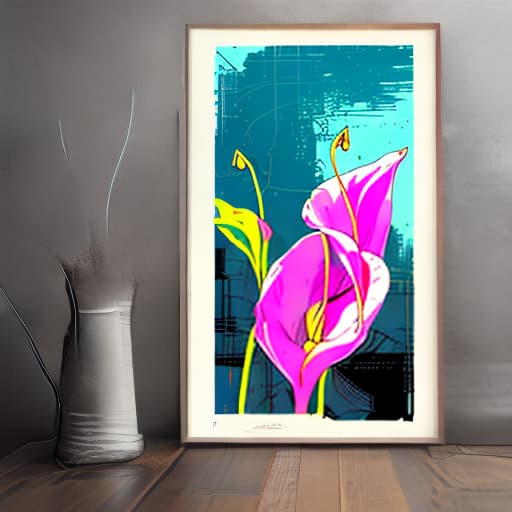 nvinkpunk whimsical nature calla lily vibrant