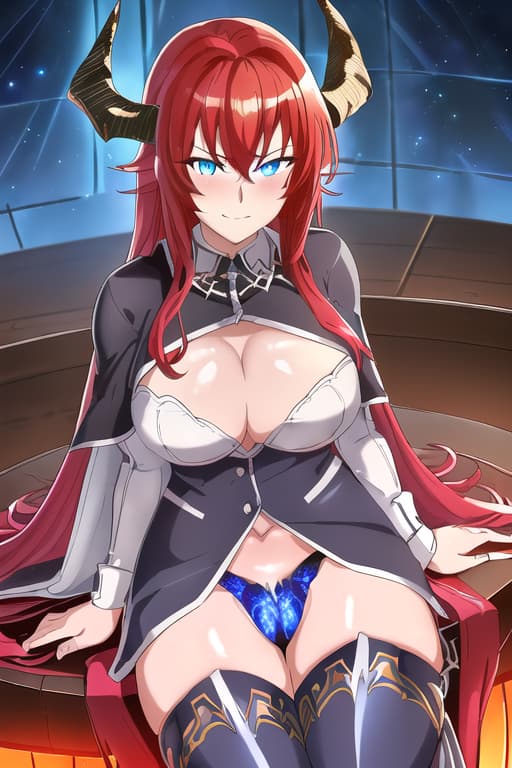  ,ful smile,,cameltoe,age,teacher,clroom,sitting on table,high definition,realistic,masterpiece, best quality, 1women, long red hair, looking at viewer, :3, cute, black uniform, outdoors, streets, cowboy shot, curvy, (((blue eyes))), rias gremory, red hair, antenna hair, wavy hair, ((beautiful detailed eyes, beautiful detailed glow, lots of glow)), anime screencap,Dragon knight, skin, expressionless, (anger), horns, (silver armor), metal, complex pattern, corner, cape, indifference, masterpiece, best quality, high quality, solo