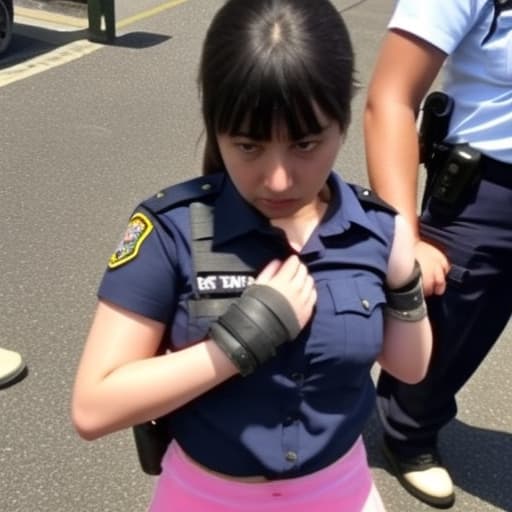  girl arrested and handcuffed