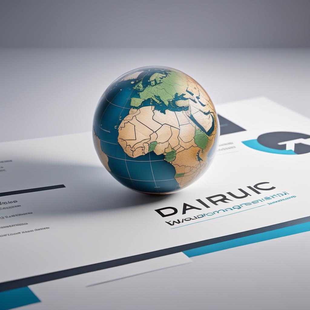  Create a modern and professional business logo for Darriusworldwide L.L.C. management firm. The logo should convey a sense of global reach, professionalism, and trustworthiness. Use a sleek and sophisticated color palette, incorporating elements like a globe or world map, and subtle references to management and corporate growth. hyperrealistic, full body, detailed clothing, highly detailed, cinematic lighting, stunningly beautiful, intricate, sharp focus, f/1. 8, 85mm, (centered image composition), (professionally color graded), ((bright soft diffused light)), volumetric fog, trending on instagram, trending on tumblr, HDR 4K, 8K