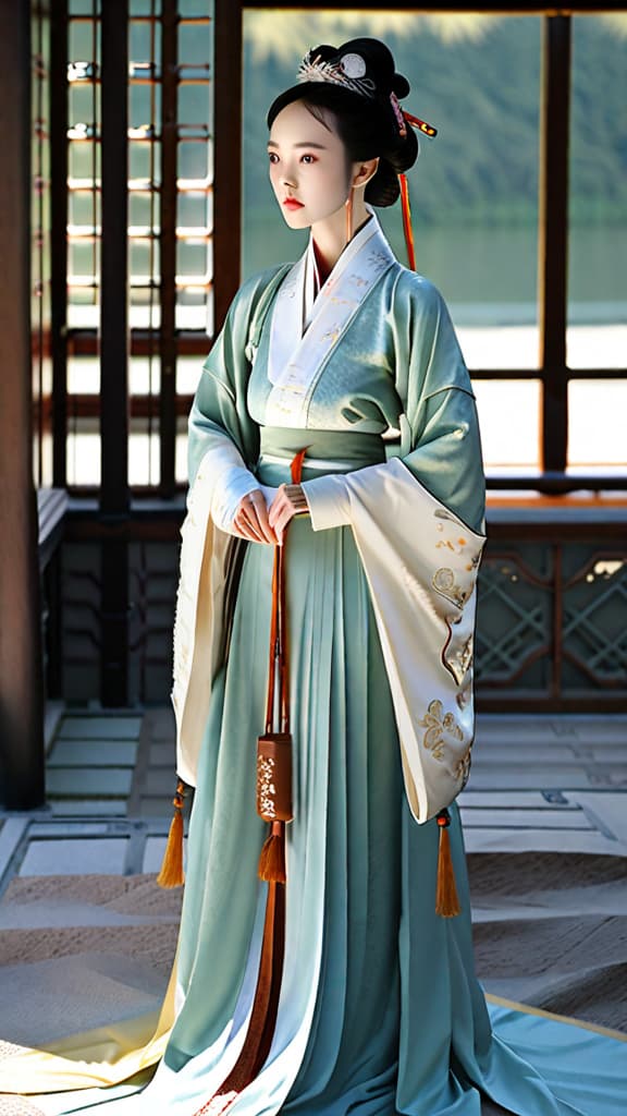   standing up , hanfu