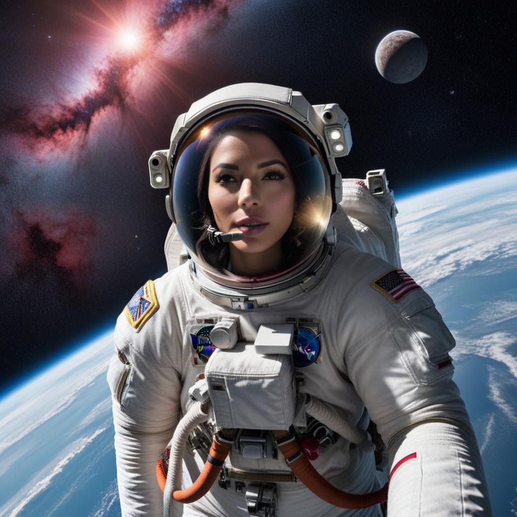  astronaut floating in space, ultra realistic, perfect shot, nebulae, black holes, stars, quasars, hyperrealistic, full body, detailed clothing, highly detailed, cinematic lighting, stunningly beautiful, intricate, sharp focus, f/1. 8, 85mm, (centered image composition), (professionally color graded), ((bright soft diffused light)), volumetric fog, trending on instagram, trending on tumblr, HDR 4K, 8K