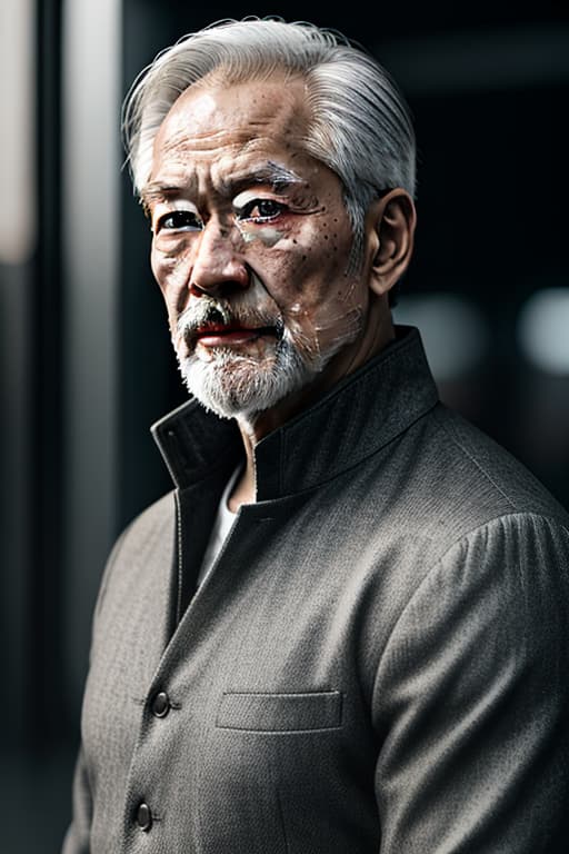  a old man, asian, god, be kind hyperrealistic, full body, detailed clothing, highly detailed, cinematic lighting, stunningly beautiful, intricate, sharp focus, f/1. 8, 85mm, (centered image composition), (professionally color graded), ((bright soft diffused light)), volumetric fog, trending on instagram, trending on tumblr, HDR 4K, 8K