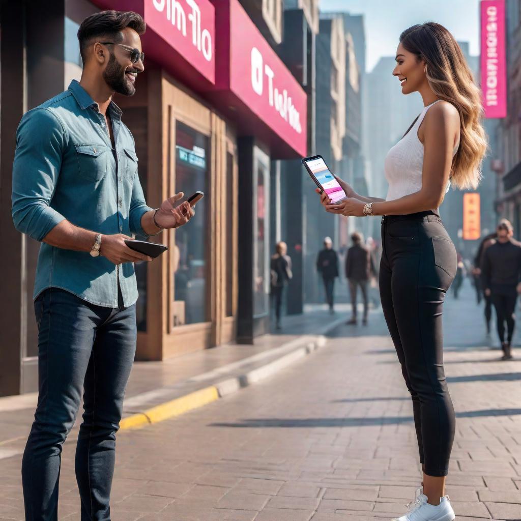  A friendly AI assistant helping a user in creating a viral TikTok video. The user is requesting to write a creative post for the video and asking for advice. The AI assistant is ready to assist and asking for details about the video content. hyperrealistic, full body, detailed clothing, highly detailed, cinematic lighting, stunningly beautiful, intricate, sharp focus, f/1. 8, 85mm, (centered image composition), (professionally color graded), ((bright soft diffused light)), volumetric fog, trending on instagram, trending on tumblr, HDR 4K, 8K