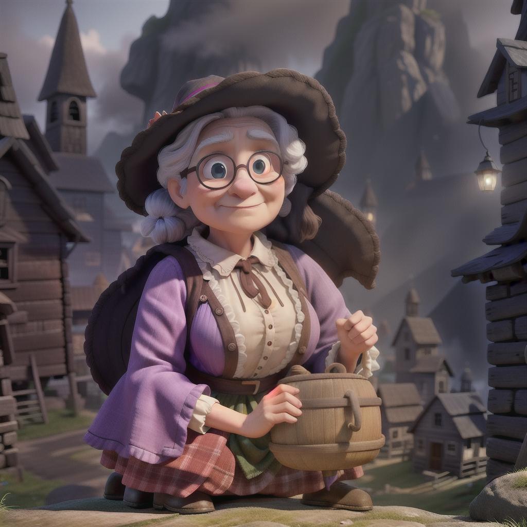  Aunt-Mose, 1700’s-witch, cute-old, poor-lady, Rocks-Village, rural-New-England, misfortunes-evil-magic, colonial, homeless, hyperrealistic, full body, detailed clothing, highly detailed, cinematic lighting, stunningly beautiful, intricate, sharp focus, f/1. 8, 85mm, (centered image composition), (professionally color graded), ((bright soft diffused light)), volumetric fog, trending on instagram, trending on tumblr, HDR 4K, 8K