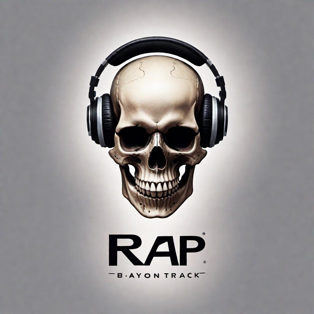  A logo for the rap name 'B.RayOnDaTrack' featuring a vinyl record with the text 'B.RayOnDaTrack' on it, and a skull wearing headphones. The design should be stylish and cohesive, suitable for the music industry. hyperrealistic, full body, detailed clothing, highly detailed, cinematic lighting, stunningly beautiful, intricate, sharp focus, f/1. 8, 85mm, (centered image composition), (professionally color graded), ((bright soft diffused light)), volumetric fog, trending on instagram, trending on tumblr, HDR 4K, 8K