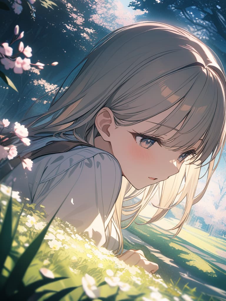  Blond, spring, girl, masterpiece, best quality,8k,ultra detailed,high resolution,an extremely delicate and beautiful,hyper detail