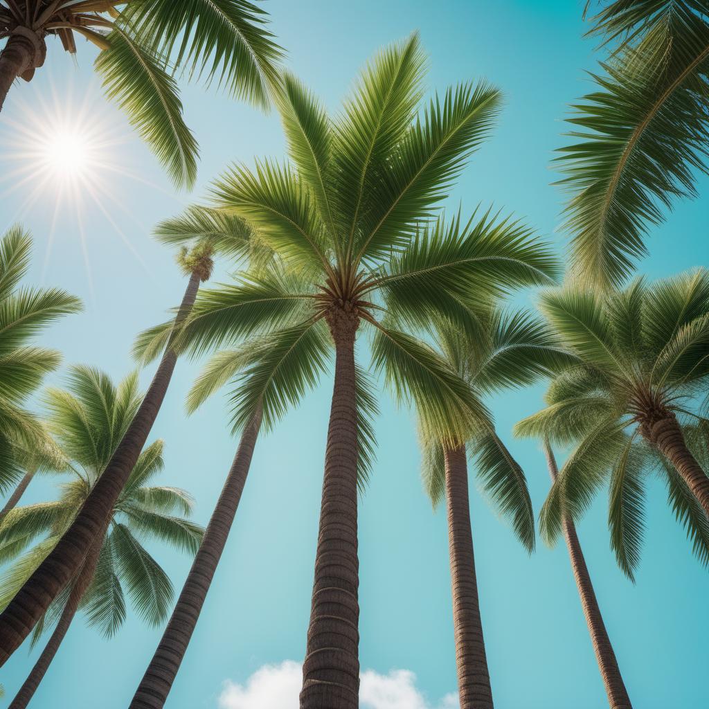  A professional and visually appealing image featuring tall palm trees. The background has a calm blue sky. There is a banner in the foreground with the words 'Clear View Window Cleaning' written on it. The style should be clean and modern, with a color scheme involving shades of green from the palm trees and blue from the sky. hyperrealistic, full body, detailed clothing, highly detailed, cinematic lighting, stunningly beautiful, intricate, sharp focus, f/1. 8, 85mm, (centered image composition), (professionally color graded), ((bright soft diffused light)), volumetric fog, trending on instagram, trending on tumblr, HDR 4K, 8K