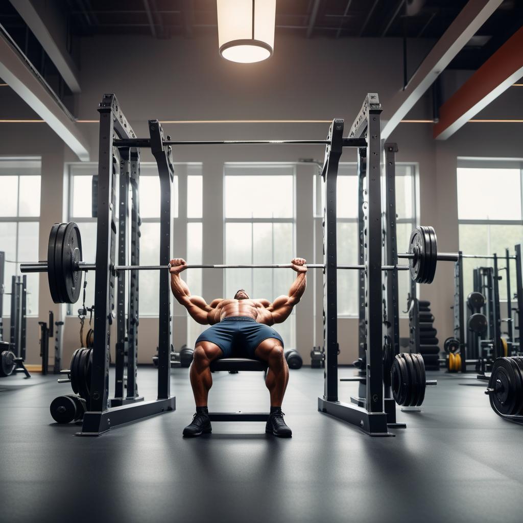  A three-year-old child bench pressing 300 pounds on a bench press in a gym setting. The child should look remarkably strong and determined, and the environment should include typical gym equipment and decor. hyperrealistic, full body, detailed clothing, highly detailed, cinematic lighting, stunningly beautiful, intricate, sharp focus, f/1. 8, 85mm, (centered image composition), (professionally color graded), ((bright soft diffused light)), volumetric fog, trending on instagram, trending on tumblr, HDR 4K, 8K