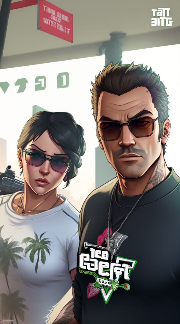  gtav style, (best quality), ((artwork-gta5 heavily stylized)), poster design, detailed, highly detailed, sunglasses, masterpiece, highres