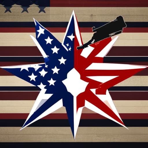  create a logo design. The logo should be a stylized Lone Star flag with a silhouette of a patriot holding a rifle in the center. The words "Lone Star State Armed Patriots" should be written around the edge of the flag in a bold, patriotic font.