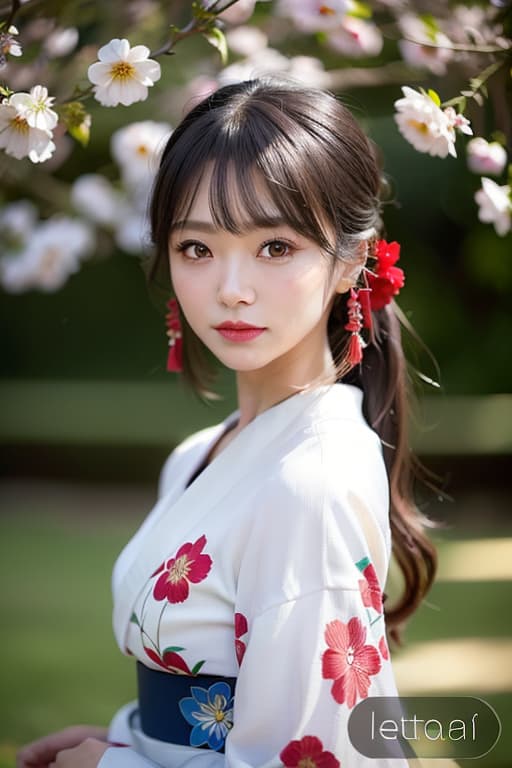  (wearing clothes:1), (Don't expose skin:1), Beautiful kimono, between Japan, sitting, smiling, uploaded hairstyles, hair ornaments, red lipstick, (Masterpiece, BestQuality:1.3), (ultra detailed:1.2), (hyperrealistic:1.3), (RAW photo:1.2),High detail RAW color photo, professional photograph, (Photorealistic:1.4), (realistic:1.4), ,professional lighting, (japanese), beautiful face, (realistic face)