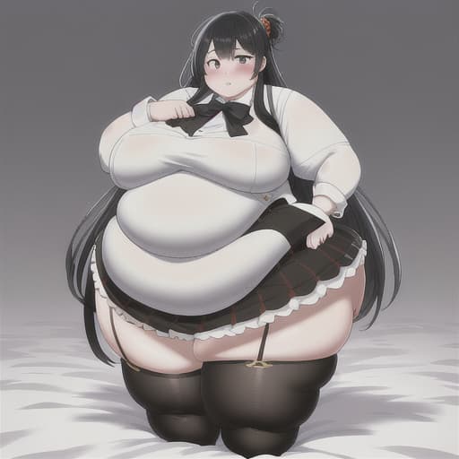  FAT anime girls hyperrealistic, full body, detailed clothing, highly detailed, cinematic lighting, stunningly beautiful, intricate, sharp focus, f/1. 8, 85mm, (centered image composition), (professionally color graded), ((bright soft diffused light)), volumetric fog, trending on instagram, trending on tumblr, HDR 4K, 8K