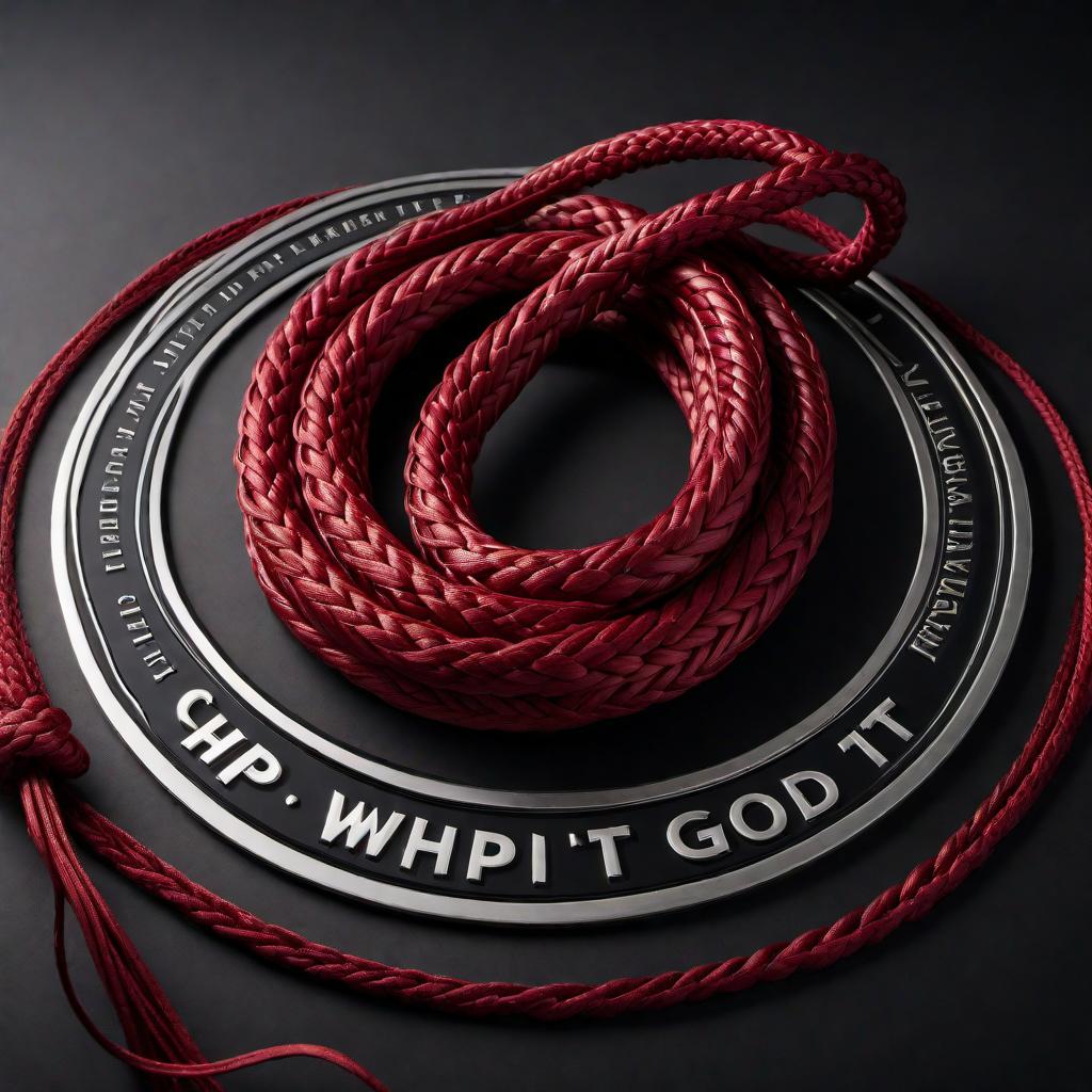  A logo design featuring a whip incorporated into the text 'Whip It Good'. The whip is elegantly wrapped around the text, suggesting movement and dynamism. The font style of the text is bold and modern, and the colors are a combination of dark shades, like black and deep red, to give a strong and impactful look. hyperrealistic, full body, detailed clothing, highly detailed, cinematic lighting, stunningly beautiful, intricate, sharp focus, f/1. 8, 85mm, (centered image composition), (professionally color graded), ((bright soft diffused light)), volumetric fog, trending on instagram, trending on tumblr, HDR 4K, 8K