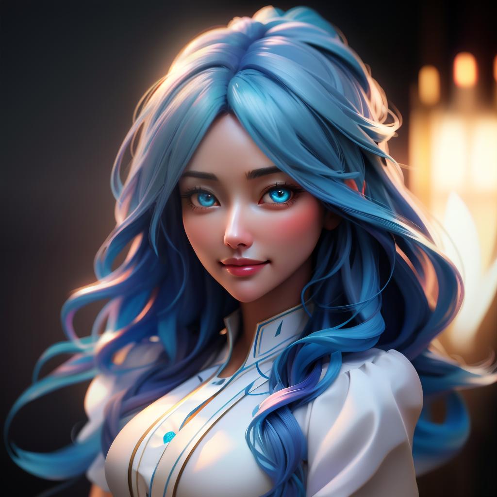  portrait, happy colors, bright eyes, clear eyes, warm smile, smooth soft skin, big dreamy eyes, beautiful intricate colored hair, symmetrical, anime wide eyes, soft lighting, detailed face, by makoto shinkai, stanley artgerm lau, wlop, rossdraws, concept art, digital painting, looking into camera hyperrealistic, full body, detailed clothing, highly detailed, cinematic lighting, stunningly beautiful, intricate, sharp focus, f/1. 8, 85mm, (centered image composition), (professionally color graded), ((bright soft diffused light)), volumetric fog, trending on instagram, trending on tumblr, HDR 4K, 8K