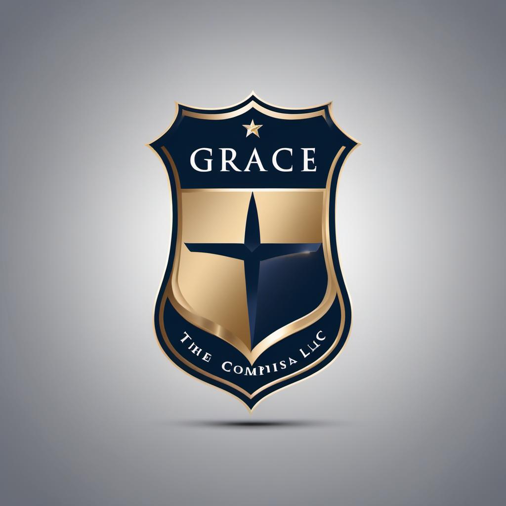  A professional logo containing the name 'The Grace Group of Companies, LLC'. The logo should be elegant and modern with a clean and sophisticated design. Use a classy color palette, such as navy blue and gold. Incorporate elements that suggest unity, growth, and expertise. hyperrealistic, full body, detailed clothing, highly detailed, cinematic lighting, stunningly beautiful, intricate, sharp focus, f/1. 8, 85mm, (centered image composition), (professionally color graded), ((bright soft diffused light)), volumetric fog, trending on instagram, trending on tumblr, HDR 4K, 8K