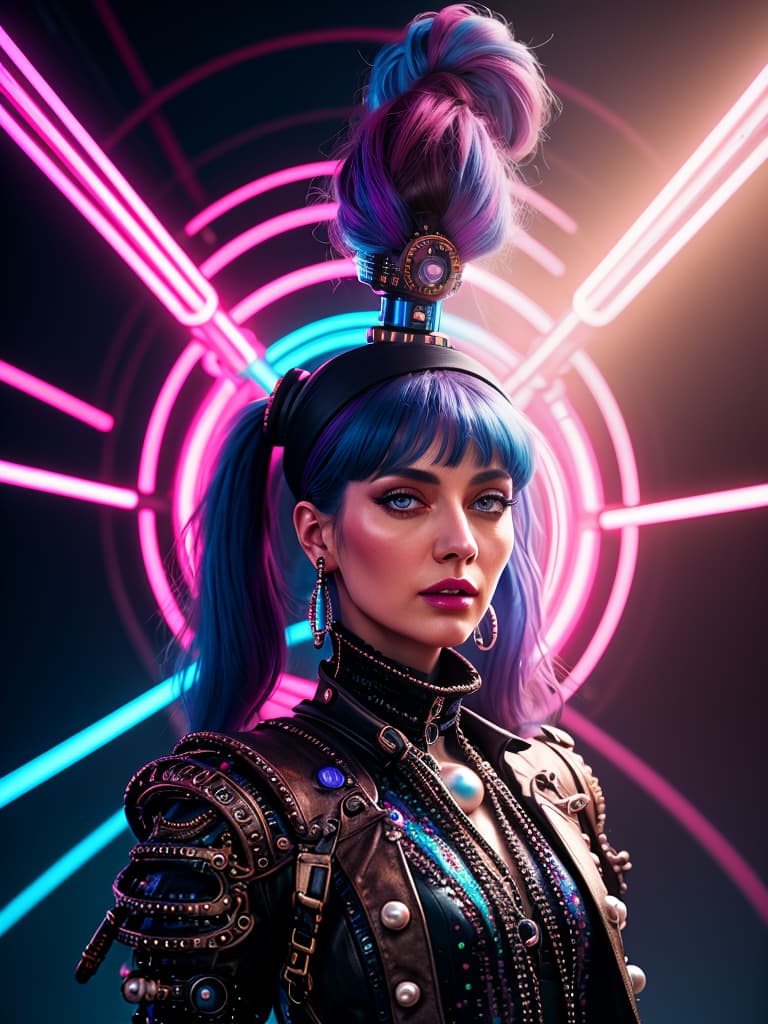  The Girl with a Pearl Earring but Steampunk Cyber Neon <lora:SDXLPaintSplash:0.6> Colorsplash whimsical, 8k, digital art, cover art hyperrealistic, full body, detailed clothing, highly detailed, cinematic lighting, stunningly beautiful, intricate, sharp focus, f/1. 8, 85mm, (centered image composition), (professionally color graded), ((bright soft diffused light)), volumetric fog, trending on instagram, trending on tumblr, HDR 4K, 8K