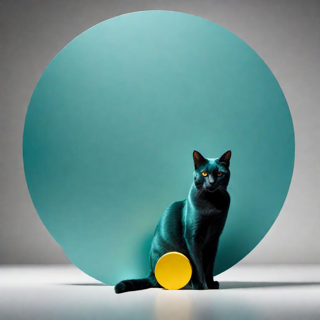  A modern logo featuring the silhouette of a cat in teal and yellow. In the center of the silhouette, incorporate the letters 'KC' in a stylish font. The overall design should be clean and minimalist. hyperrealistic, full body, detailed clothing, highly detailed, cinematic lighting, stunningly beautiful, intricate, sharp focus, f/1. 8, 85mm, (centered image composition), (professionally color graded), ((bright soft diffused light)), volumetric fog, trending on instagram, trending on tumblr, HDR 4K, 8K