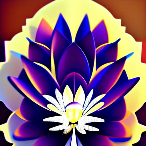 wa-vy style Image of 1 white transparency lotus flower in heaven with serenity tone and holy spirituality mood lots of ray above