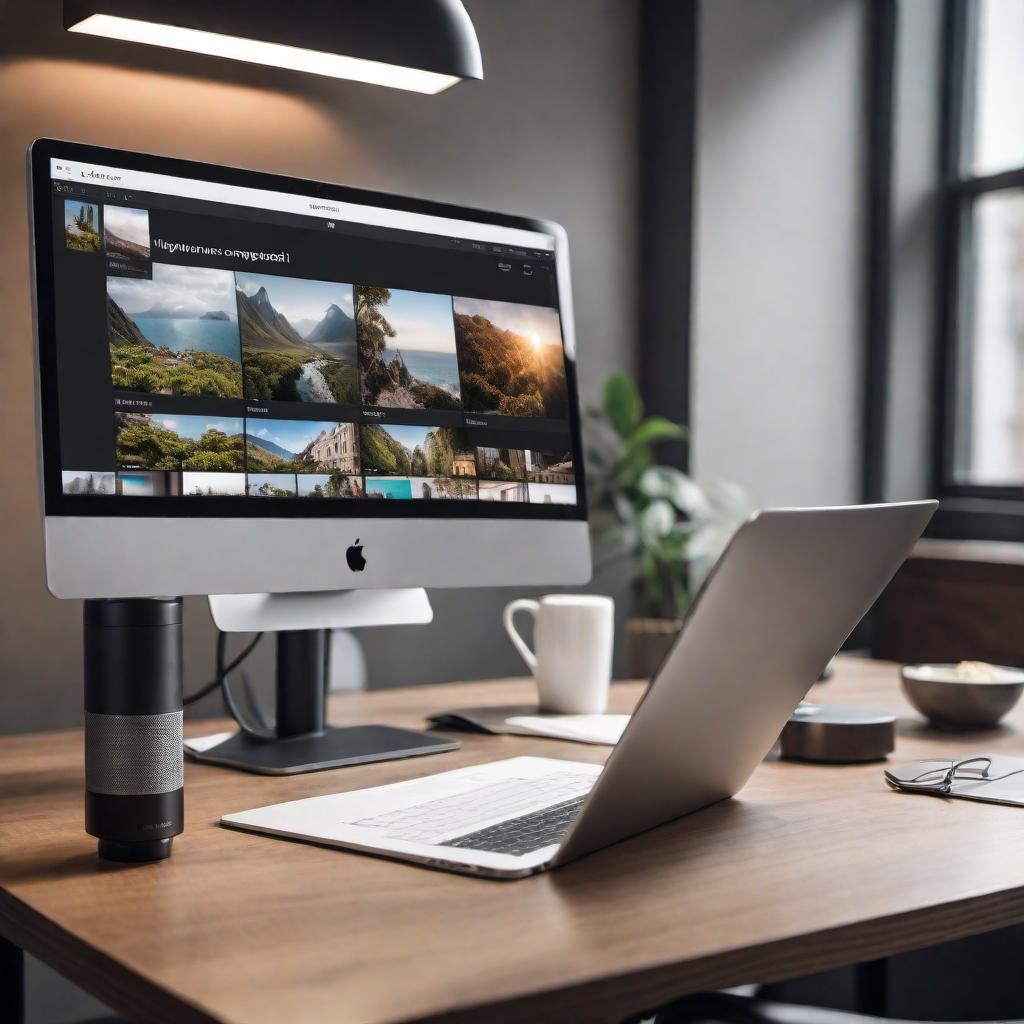  An AI assistant sitting at a desk, engagingly asking questions about an Instagram Reel. Display a list of questions on a nearby screen or piece of paper that reads: 1. What is the main theme or subject of your Reel (e.g., travel, food, fashion, fitness)? 2. Are there any key moments or features in the video that you want to highlight? 3. What is the mood or tone of your Reel (e.g., funny, inspirational, educational)? 4. Is there a specific message or call-to-action you want to include? 5. Any relevant location or special tags you want to add? hyperrealistic, full body, detailed clothing, highly detailed, cinematic lighting, stunningly beautiful, intricate, sharp focus, f/1. 8, 85mm, (centered image composition), (professionally color graded), ((bright soft diffused light)), volumetric fog, trending on instagram, trending on tumblr, HDR 4K, 8K