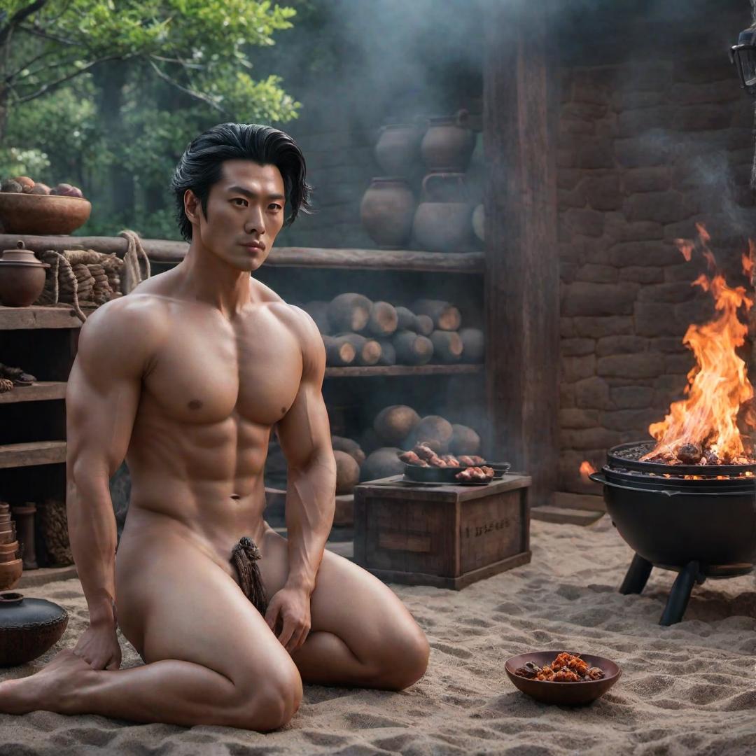  tanjiro kamado naked hyperrealistic, full body, detailed clothing, highly detailed, cinematic lighting, stunningly beautiful, intricate, sharp focus, f/1. 8, 85mm, (centered image composition), (professionally color graded), ((bright soft diffused light)), volumetric fog, trending on instagram, trending on tumblr, HDR 4K, 8K