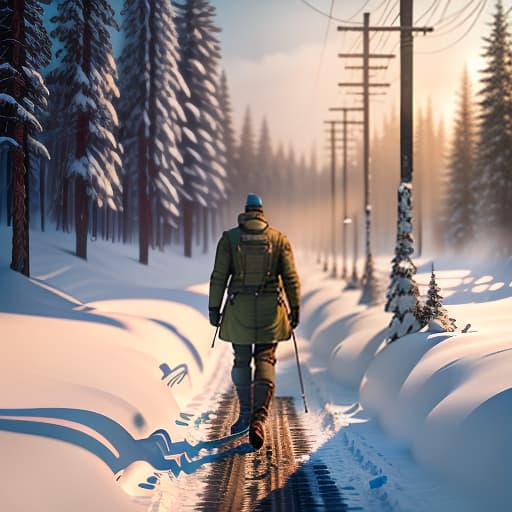  Kilometers of roads, millions of locations There is somewhere for the Russian soul Take a walk along the rail track Inhaling nature with icicles in the nose My balls are ringing on the ice sausage After all, I am a young specialist. hyperrealistic, full body, detailed clothing, highly detailed, cinematic lighting, stunningly beautiful, intricate, sharp focus, f/1. 8, 85mm, (centered image composition), (professionally color graded), ((bright soft diffused light)), volumetric fog, trending on instagram, trending on tumblr, HDR 4K, 8K