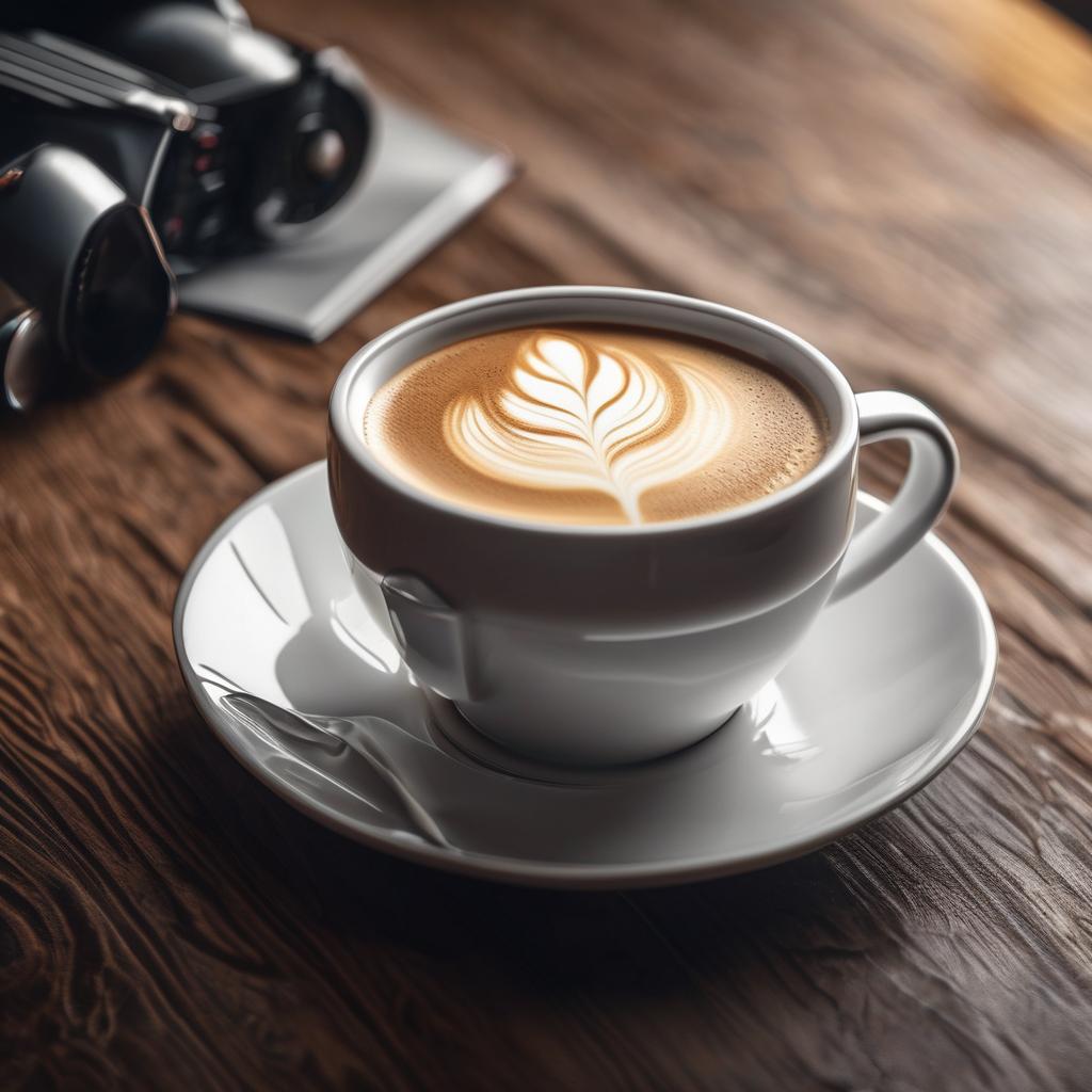  A plain, white coffee cup with a handle. Cartoon style hyperrealistic, full body, detailed clothing, highly detailed, cinematic lighting, stunningly beautiful, intricate, sharp focus, f/1. 8, 85mm, (centered image composition), (professionally color graded), ((bright soft diffused light)), volumetric fog, trending on instagram, trending on tumblr, HDR 4K, 8K