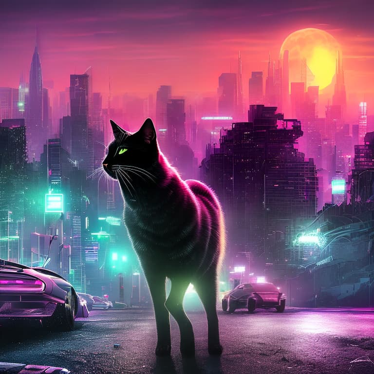 nvinkpunk Realistic image of a black cat at night in the beach full moon hyperrealistic, full body, detailed clothing, highly detailed, cinematic lighting, stunningly beautiful, intricate, sharp focus, f/1. 8, 85mm, (centered image composition), (professionally color graded), ((bright soft diffused light)), volumetric fog, trending on instagram, trending on tumblr, HDR 4K, 8K