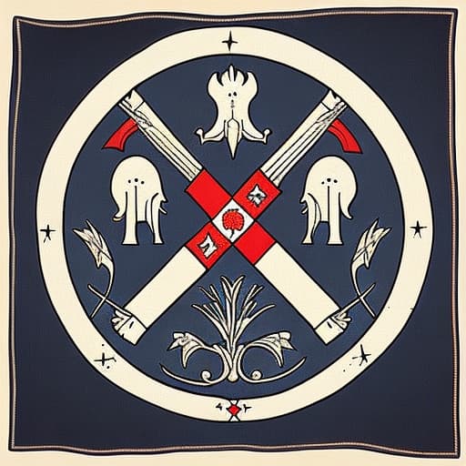  Make me a flag for a kingdom back in the medieval era but make it simple