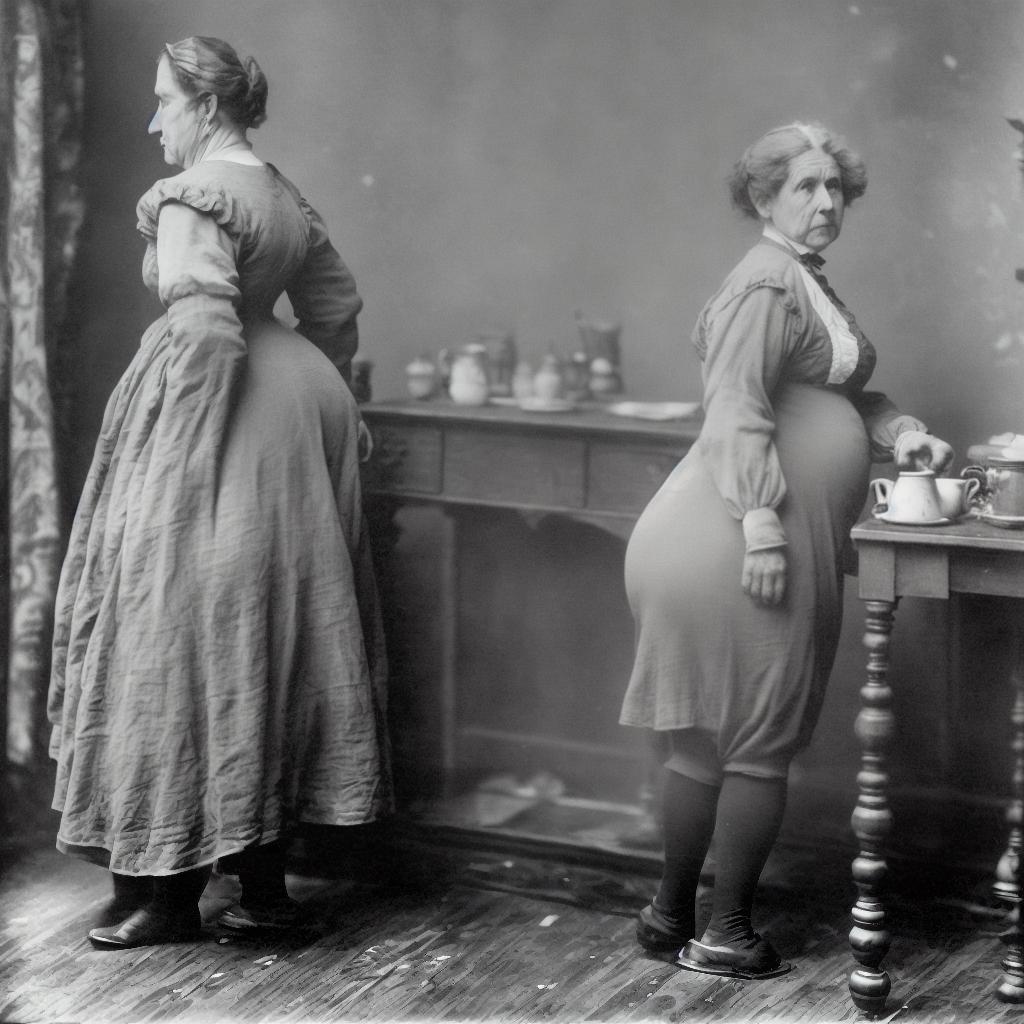  granny en calzones en la casa del año 1890s New York city