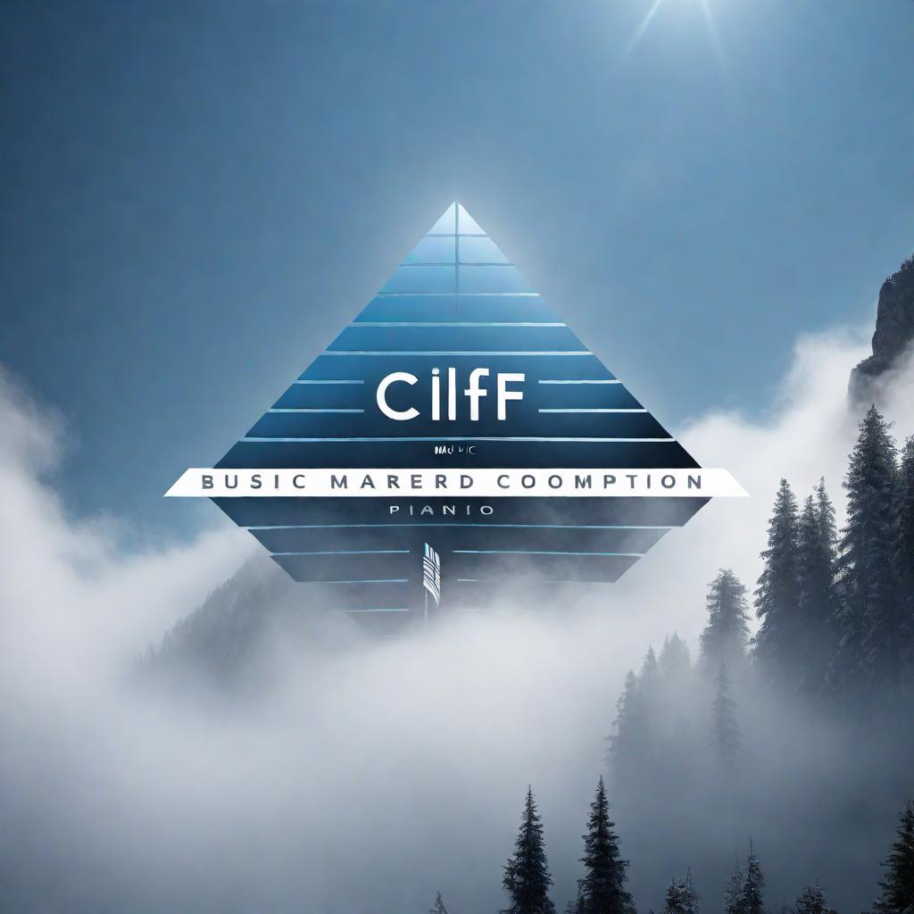  A modern logo for Cliff Barnes Music incorporating the initials CBM with an integrated design element of piano keys. The color scheme should primarily feature black and blue. hyperrealistic, full body, detailed clothing, highly detailed, cinematic lighting, stunningly beautiful, intricate, sharp focus, f/1. 8, 85mm, (centered image composition), (professionally color graded), ((bright soft diffused light)), volumetric fog, trending on instagram, trending on tumblr, HDR 4K, 8K