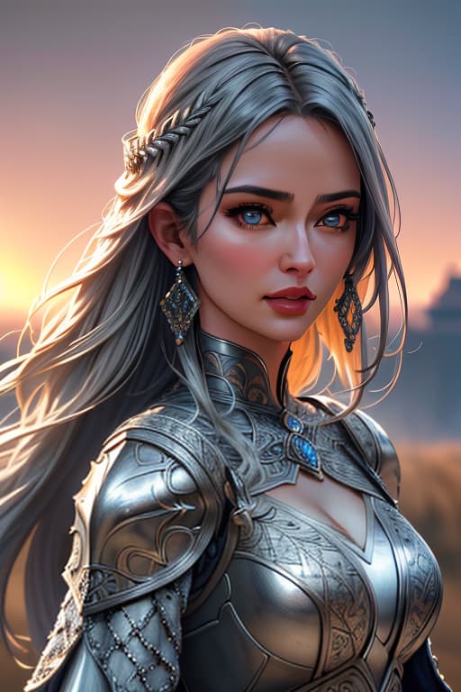  Portrait of a girl, the most beautiful in the world, (medieval armor), metal reflections, upper body, outdoors, intense sunlight, far away castle, professional photograph of a stunning woman detailed, sharp focus, dramatic, award winning, cinematic lighting, volumetrics dtx, (film grain, blurry background, blurry foreground, bokeh, depth of field, sunset, interaction, Perfectchainmail), (masterpiece), (extremely intricate:1.3), (ultra realistic) hyperrealistic, full body, detailed clothing, highly detailed, cinematic lighting, stunningly beautiful, intricate, sharp focus, f/1. 8, 85mm, (centered image composition), (professionally color graded), ((bright soft diffused light)), volumetric fog, trending on instagram, trending on tumblr, HDR 4K, 8K