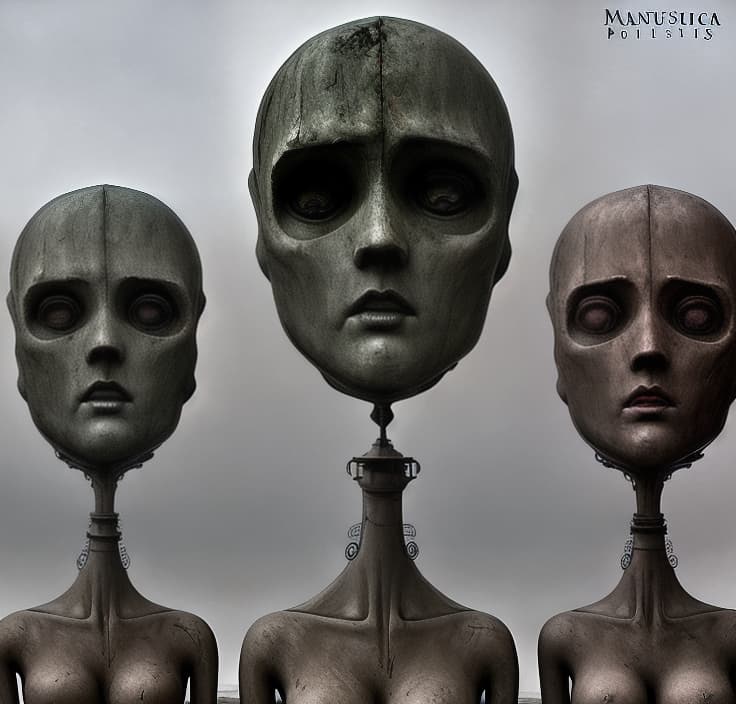  mannequins Beksiński power authority dictator politicus coprofago vermins eye