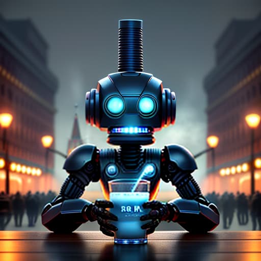  Robot Bender from the "Futurama" cartoon drinks vodka on the Red Square. hyperrealistic, full body, detailed clothing, highly detailed, cinematic lighting, stunningly beautiful, intricate, sharp focus, f/1. 8, 85mm, (centered image composition), (professionally color graded), ((bright soft diffused light)), volumetric fog, trending on instagram, trending on tumblr, HDR 4K, 8K