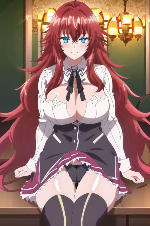  ,ful smile,black ,cameltoe,age,teacher,clroom,sitting on table,high definition,realistic,anime style, ,masterpiece, best quality, 1women, long red hair, looking at viewer, :3, cute, black uniform, outdoors, streets, cowboy shot, curvy, (((blue eyes))), rias gremory, red hair, antenna hair, wavy hair, ((beautiful detailed eyes, beautiful detailed glow, lots of glow)), anime screencap