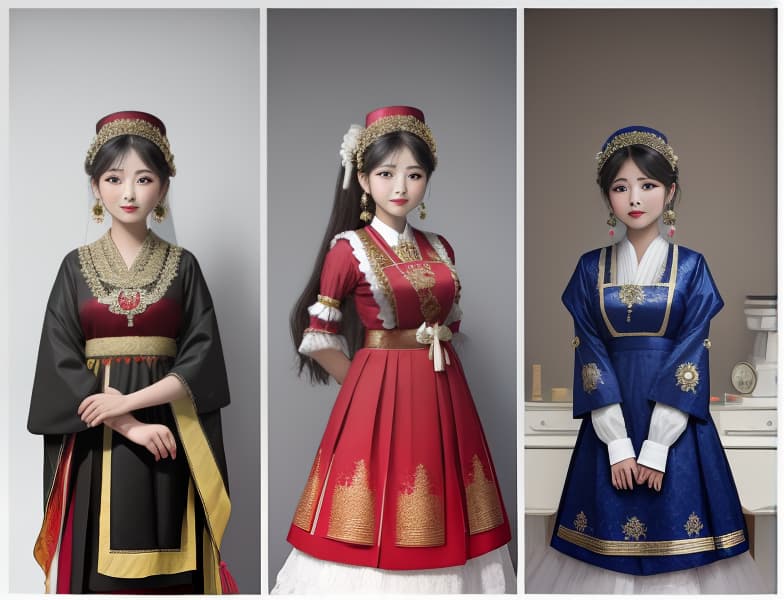  masterpiece, best quality, girl dressed in She traditional costume