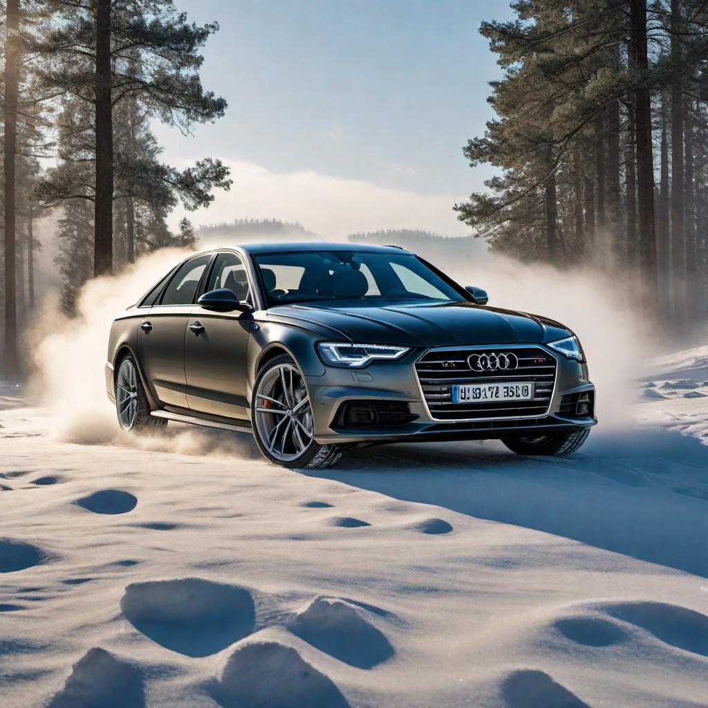  Интерьер автомобиля Audi A6 2015 года во время движения. Камера закреплена внутри, направлена на пассажиров. За рулём водитель, держащий телефон у уха правой рукой и разговаривающий по телефону. На заднем сиденье двое пассажиров. Один занят своим смартфоном, пролистывая ленту или проверяя сообщения. Второй пассажир, сзади слева, смотрит в камеру и улыбается. Естественная атмосфера повседневной поездки, где кажд hyperrealistic, full body, detailed clothing, highly detailed, cinematic lighting, stunningly beautiful, intricate, sharp focus, f/1. 8, 85mm, (centered image composition), (professionally color graded), ((bright soft diffused light)), volumetric fog, trending on instagram, trending on tumblr, HDR 4K, 8K