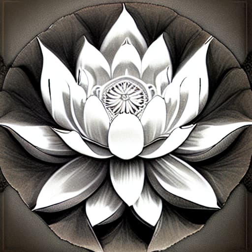  Image of 1 white transparency lotus flower in heaven with serenity tone and holy spirituality mood