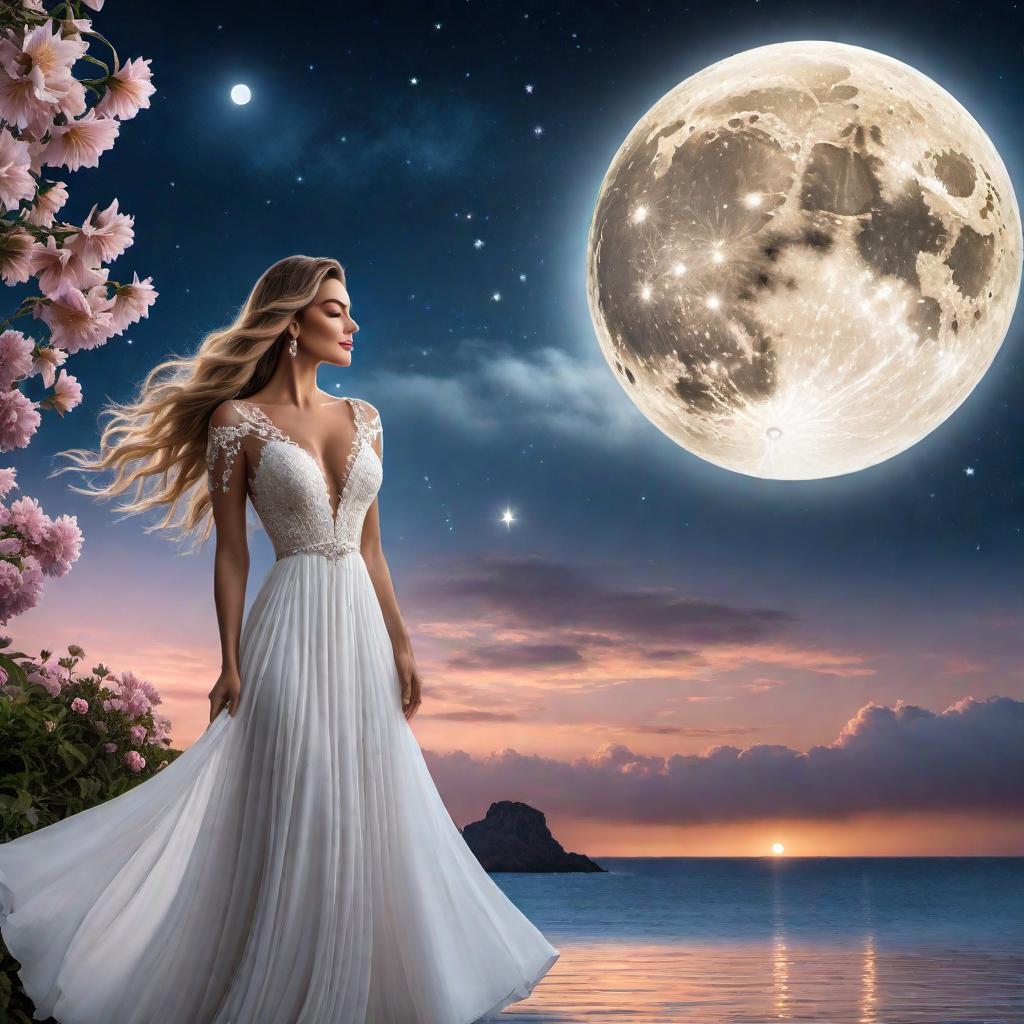  The phrase 'Love you to the moon and back Lily'. The words should be written in an elegant and heartwarming style. In the background, incorporate a beautiful moon glowing softly, surrounded by a serene night sky with stars. The scene should feel warm and loving, evoking emotions of deep affection and connection. hyperrealistic, full body, detailed clothing, highly detailed, cinematic lighting, stunningly beautiful, intricate, sharp focus, f/1. 8, 85mm, (centered image composition), (professionally color graded), ((bright soft diffused light)), volumetric fog, trending on instagram, trending on tumblr, HDR 4K, 8K