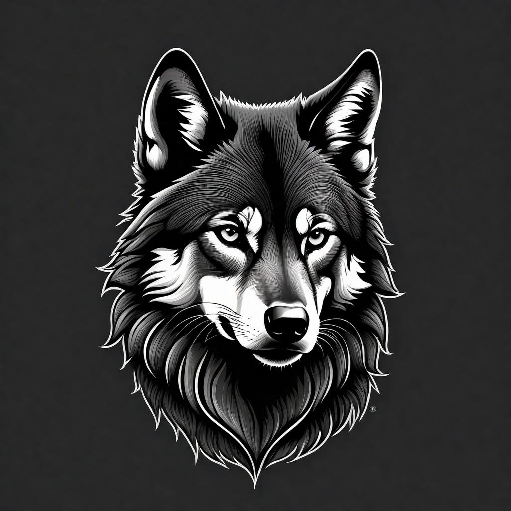  A captivating black and white line art illustration features a wolf in a fierce profile, with one piercing eye gazing intensely from the darkness. The wolf's mane seamlessly blends into the solid black background, creating a sense of mystery and enigma. In contrast, the other half of the design boldly displays striking text in a modern font, proclaiming "DON'T MISTAKE SILENCE FOR WEAKNESS." This bold and elegant t shirt design print conveys a powerful message of inner strength, resilience, and the idea that true power can be found in quiet determination.