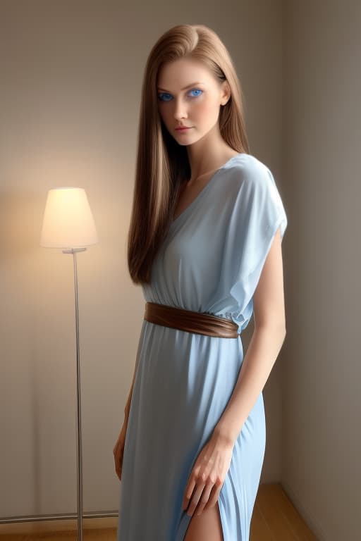  Tall woman with blue eyes, light brown hair