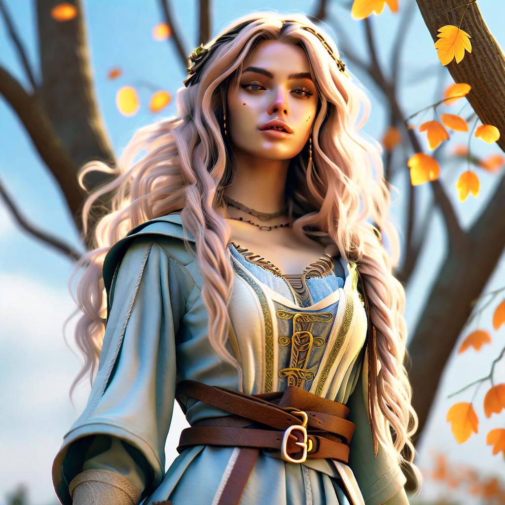  Draw me a peasant elf girl hyperrealistic, full body, detailed clothing, highly detailed, cinematic lighting, stunningly beautiful, intricate, sharp focus, f/1. 8, 85mm, (centered image composition), (professionally color graded), ((bright soft diffused light)), volumetric fog, trending on instagram, trending on tumblr, HDR 4K, 8K