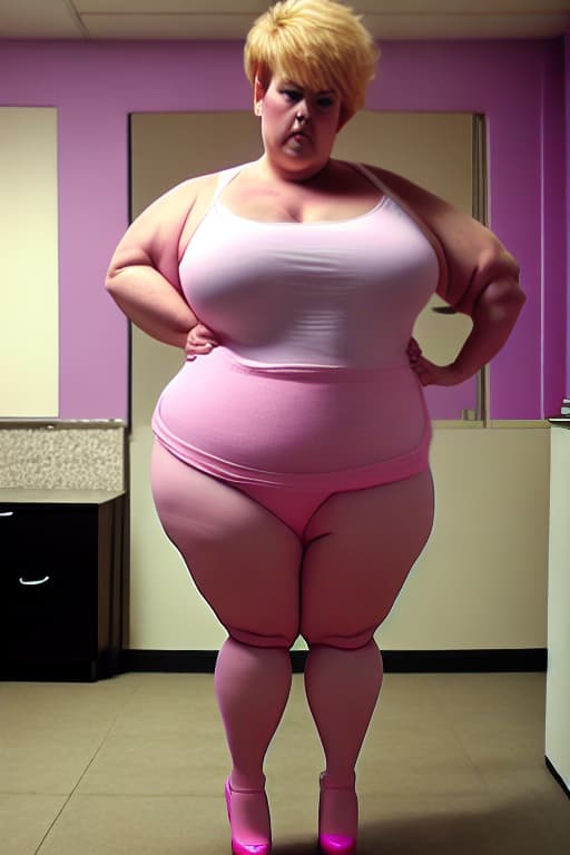  Fat chubby old , high heels pink, back view, BBW, standing, wide waist, full body view, 18 inch high platform shoes, pink shoes, not over, extremely obese, giant gaping , SSBBW, short hair, large head, under , standing straight pose, waist, very wide hips, , fat arms, mega fat, fat, skin, immobile, not over , standing stiff, ultra SSBBW, very wide waist, fit whole body to screen, standing upright always, no side angle views, mega heavyweight, 20 inch high heels pink, short bobcut hair, short hair, closed eyes, caucasian, fat , low angle front view, , , gigantic opening, eyelids closed, no head turns, gigantic , mi