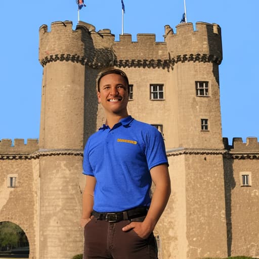  A man on castle