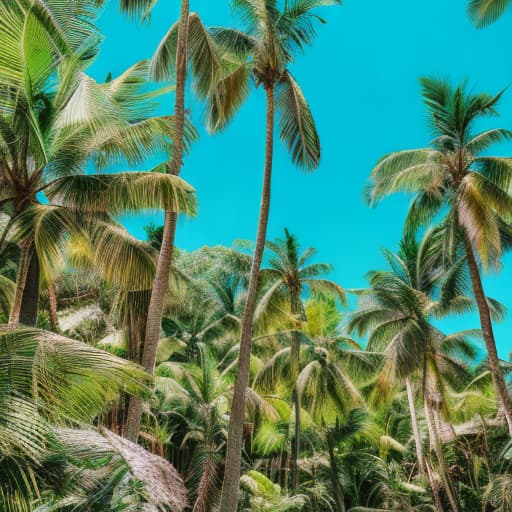 analog style Tropical Paradise hyperrealistic, full body, detailed clothing, highly detailed, cinematic lighting, stunningly beautiful, intricate, sharp focus, f/1. 8, 85mm, (centered image composition), (professionally color graded), ((bright soft diffused light)), volumetric fog, trending on instagram, trending on tumblr, HDR 4K, 8K