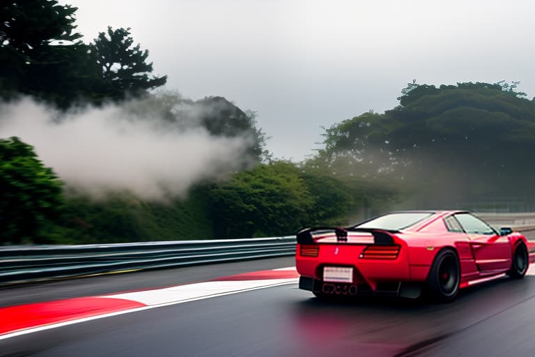 nvinkpunk Red Honda NSX GT3 EVO in Tokyo hyperrealistic, full body, detailed clothing, highly detailed, cinematic lighting, stunningly beautiful, intricate, sharp focus, f/1. 8, 85mm, (centered image composition), (professionally color graded), ((bright soft diffused light)), volumetric fog, trending on instagram, trending on tumblr, HDR 4K, 8K